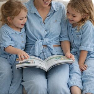 Vicki Wayne 100% Cotton Pajama Set – Size Large – Light Blue Lounge Set